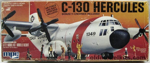 MPC 1/72 Lockheed C-130E Hercules with  11 Crewmen, 2-0552 plastic model kit